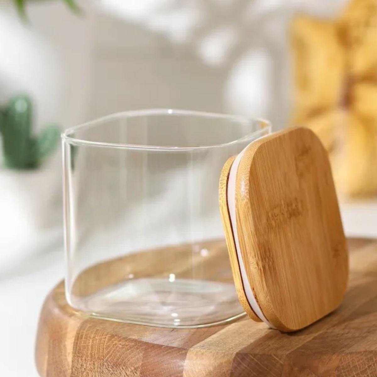 Банка для зберігання Glass Container "Cube" 550 мл (TD00981-0.3) Скло