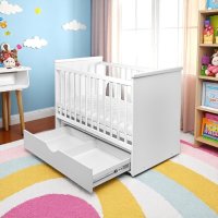 Кроватка детская маятник опускной борт + ящик TOYS 