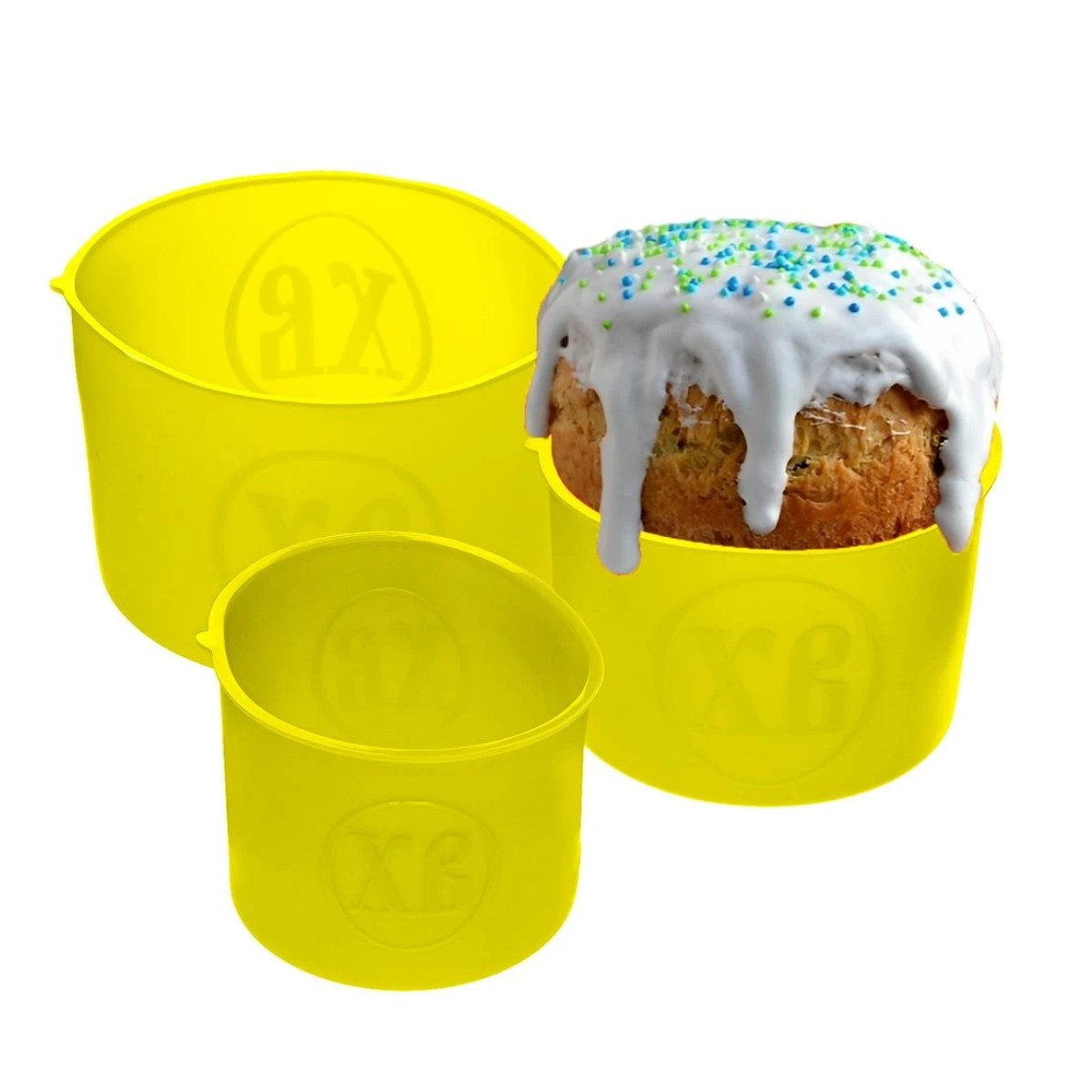 Формы для выпечки пасхи Silicone Baking Molds 3 шт (MH-3823) Силиконовые