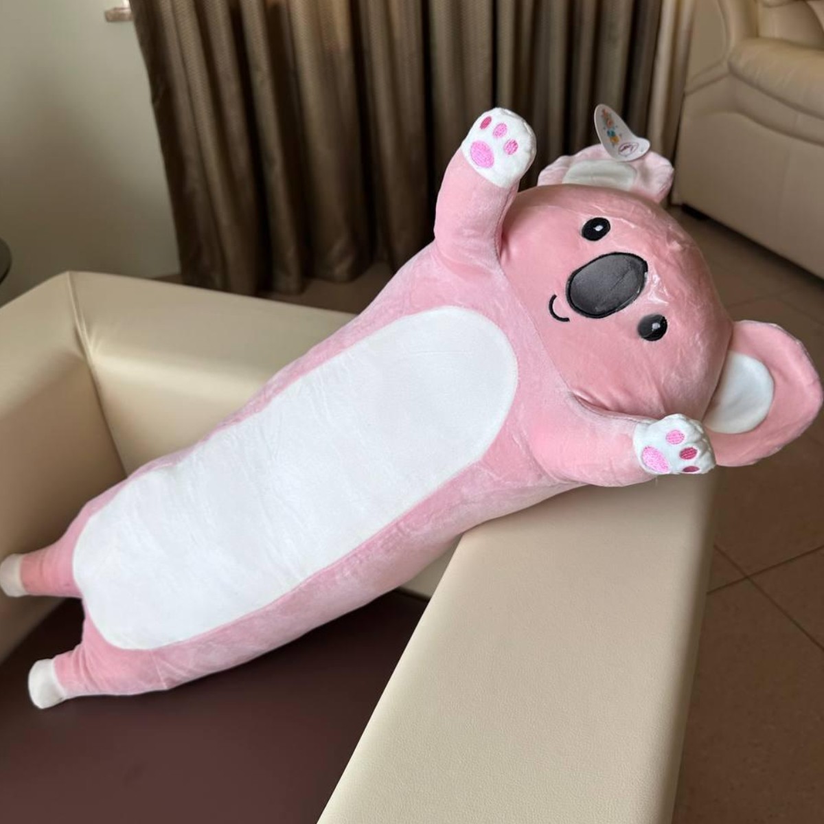 Мягкая плюшевая игрушка Коала Батон подушка обнимашка (41101) Розовый