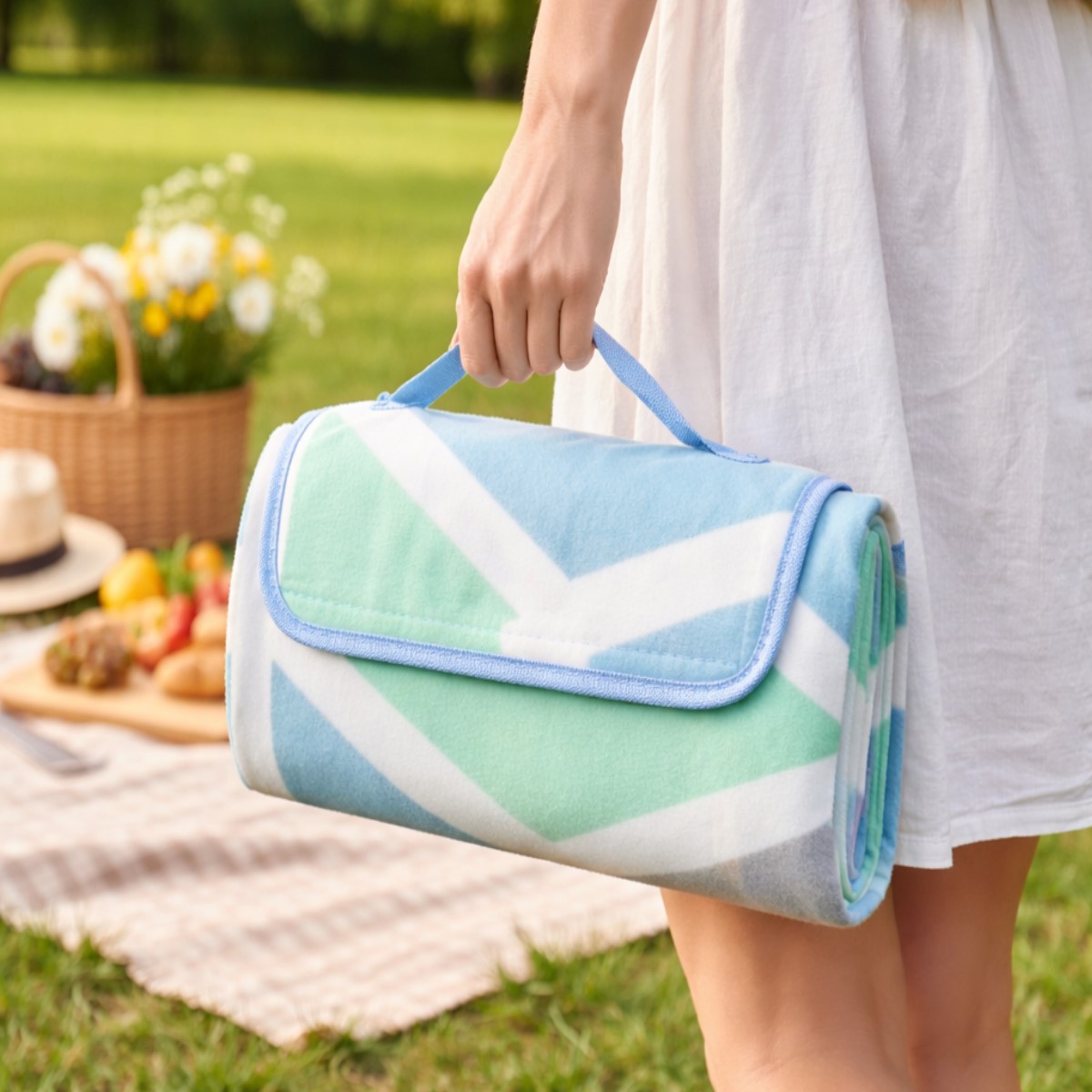 Коврик для пикника Picnic Mat флисовый водонепроницаемый 120 х 135 см (R42069-S)