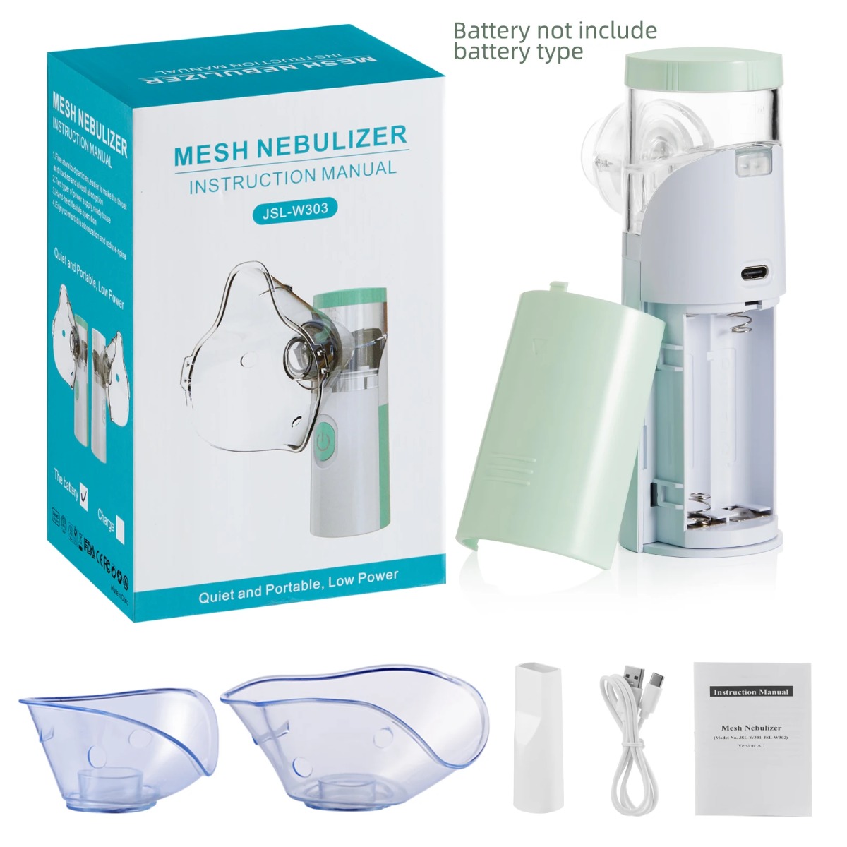 Ингалятор-небулайзер портативный ультразвуковой Mesh Nebulizer