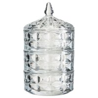 Конфетница DELISOGA 3 яруса 13 х 26 см  (3926) Прозрачная