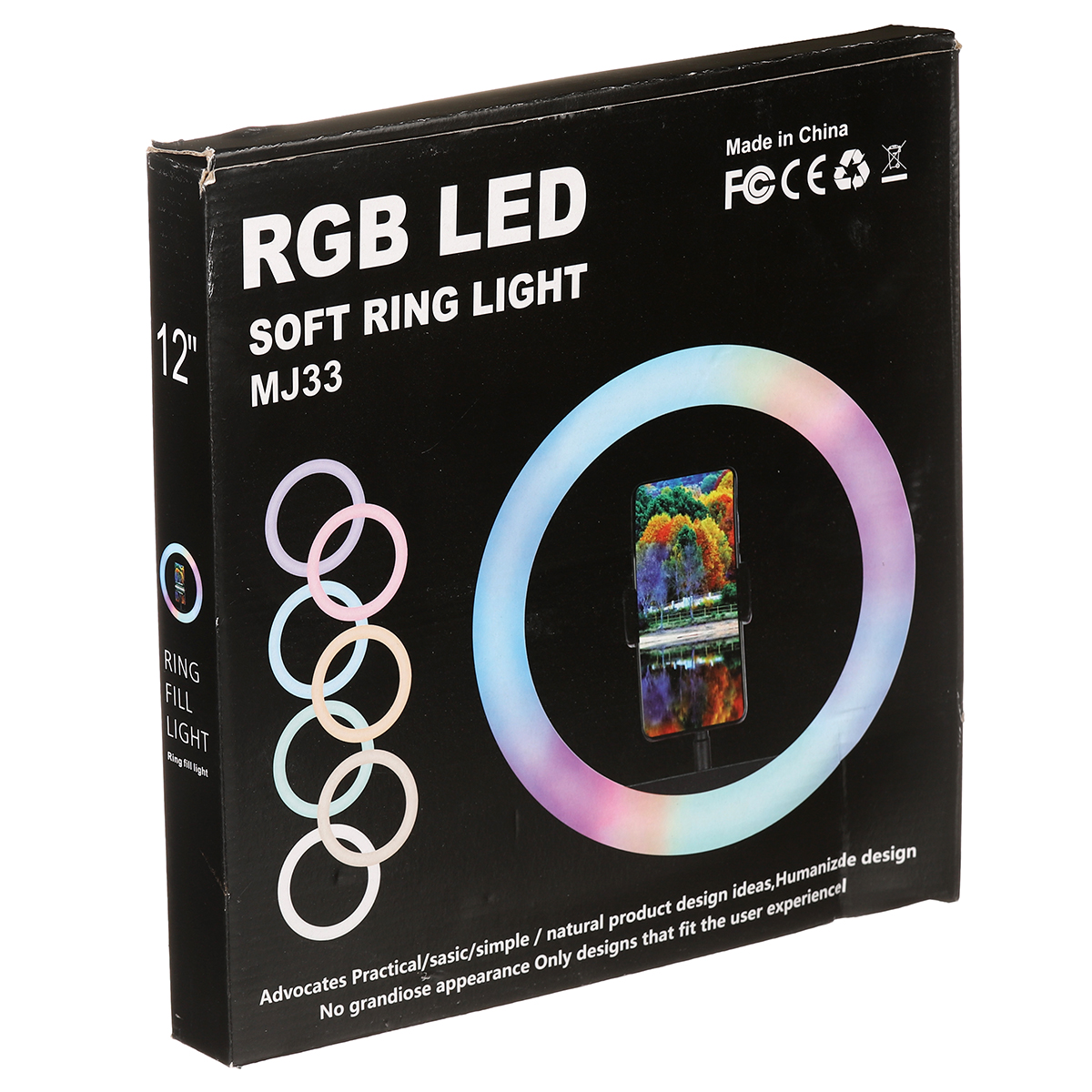 Кольцевая LED лампа для селфи MJ33 RGB