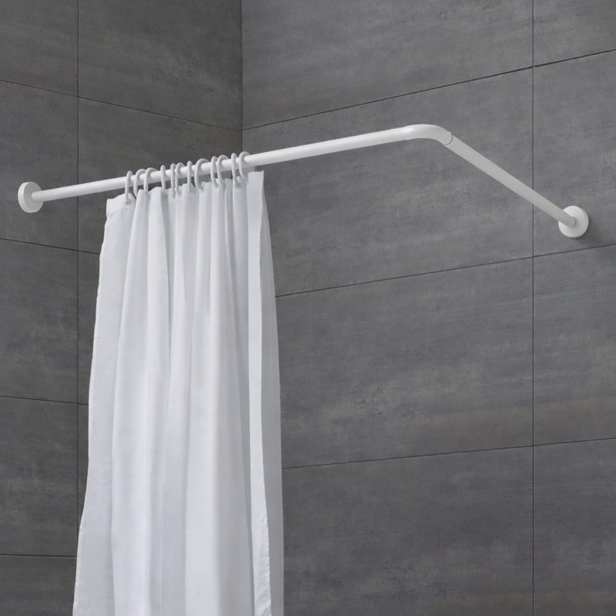 Карниз для ванной CORNER SHOWER CURTAIN ROD угловой 80 х 80 см (R88800) Белый