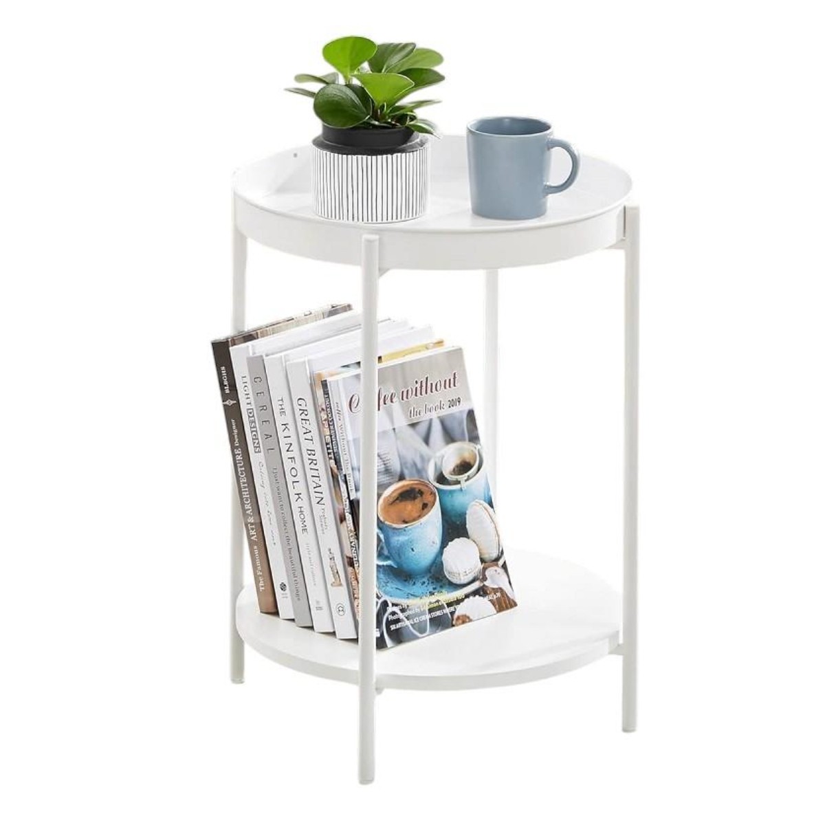 Стол журнальный Modern Home 2 яруса 42 х 42 х 52 см (M50279-W) Белый