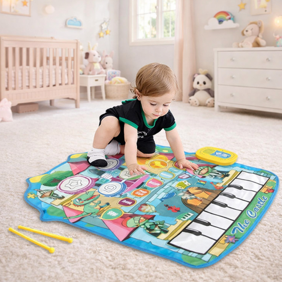 Дитячий музичний килимок 2 в 1 Music Blanket іграшка зі звуками для дітей (YYD-04)