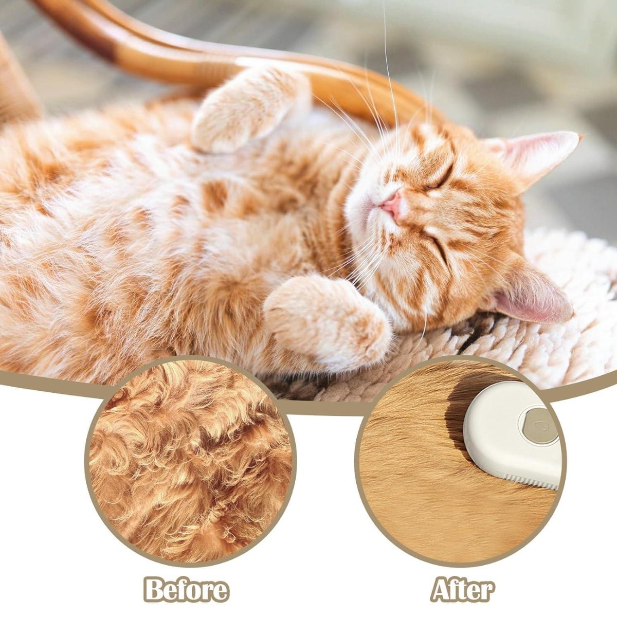 Паровая щетка-массажер для животных PET SPRAY MASSAGE BRUSH (R97846)
