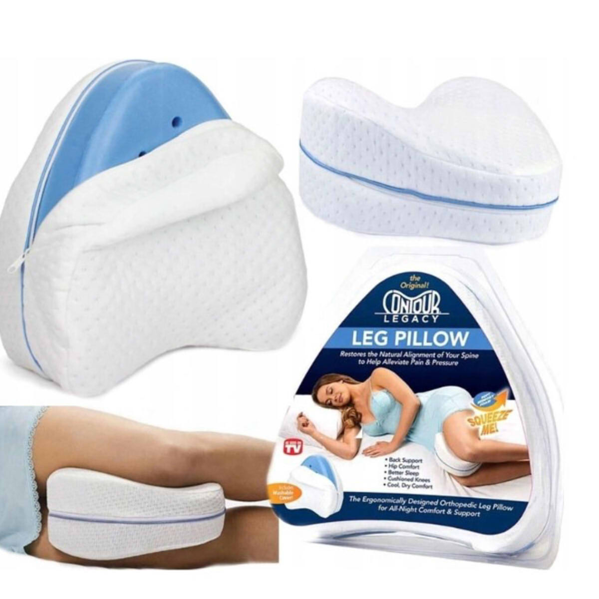 Подушка ортопедична для ніг та колін Contour Legacy Leg Pillow