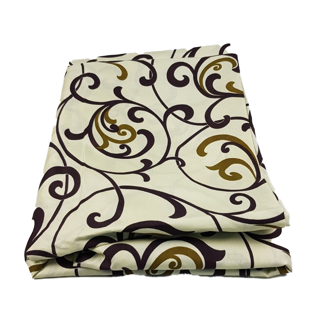 Підковдра двоспальна ТIROTEX бавовна 175 х 210 см (34665) Коричневі вензелі на молочному