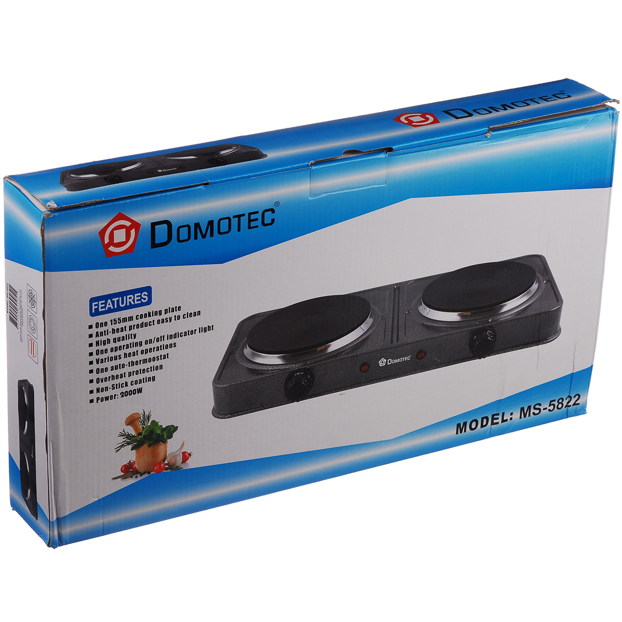 Плита настольная дисковая Domotec (5822)