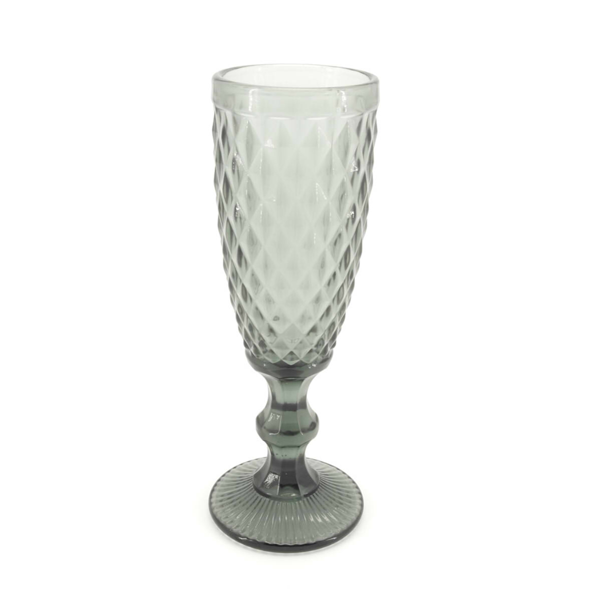Набір келихів для шампанського Garbo Glassware 150 мл 6 шт (2805DZS) Smoky grey