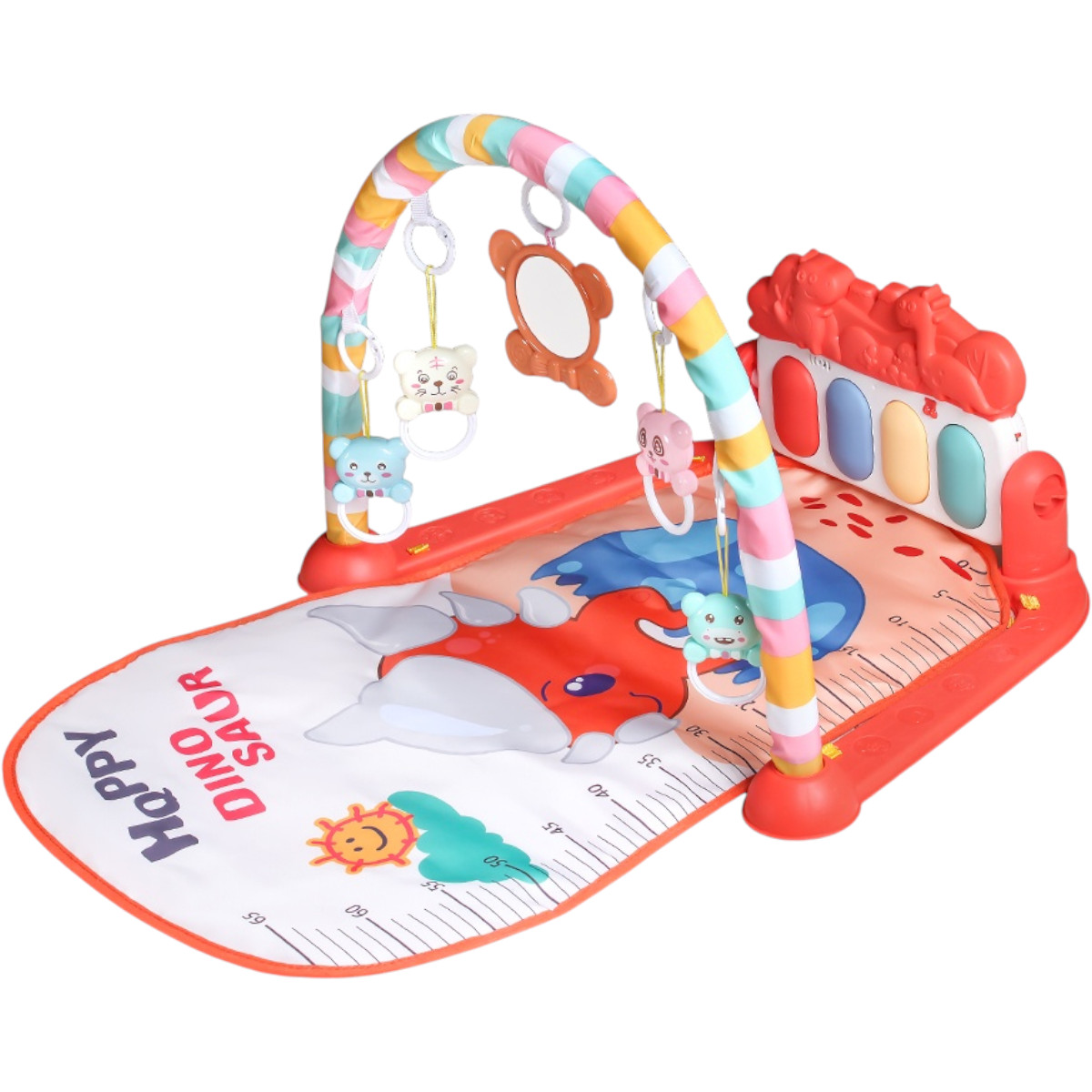 Розвиваючий килимок для дітей Baby's Piano Gym Mat з дугою, піаніно та підвісками (139)