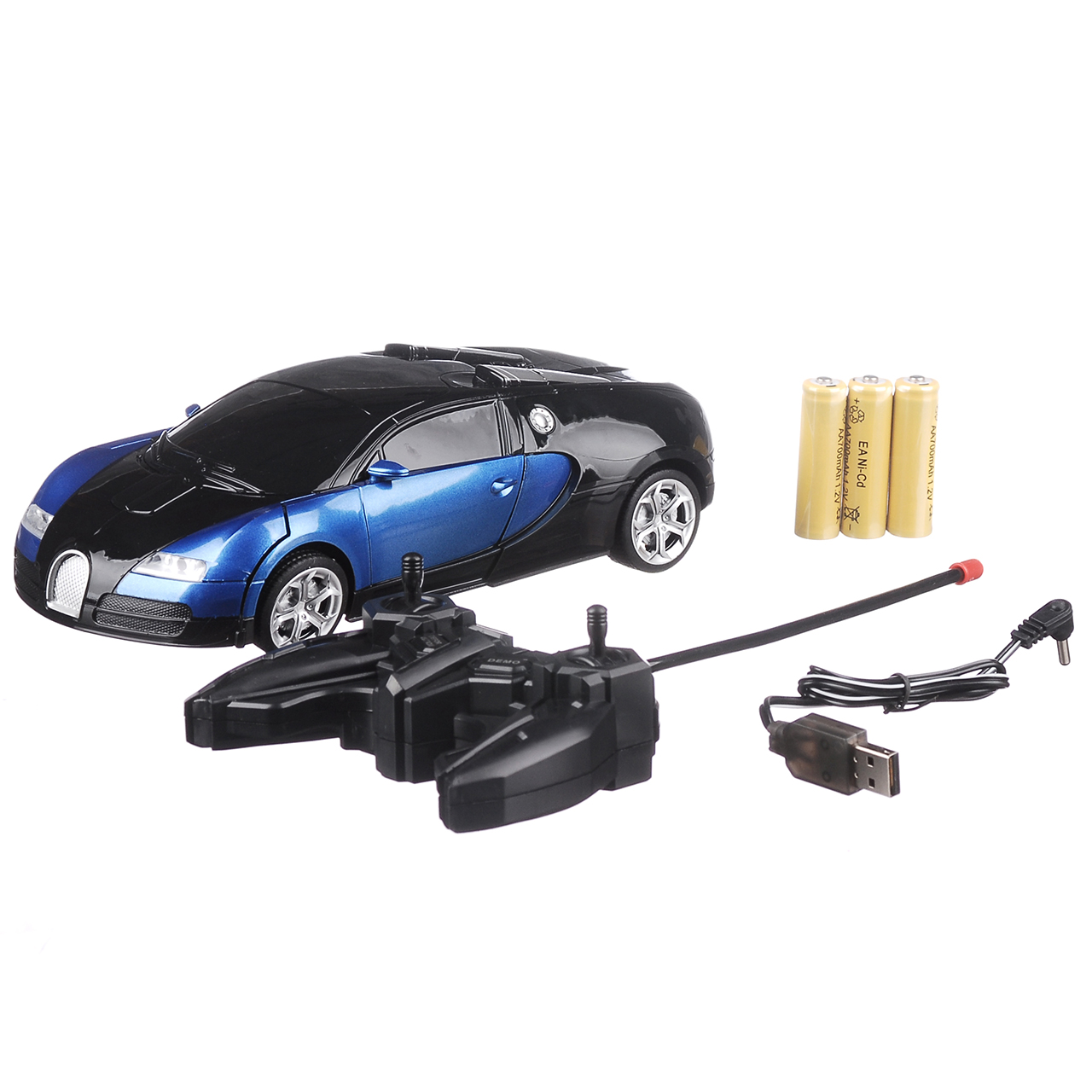 Машинка Трансформер Bugatti Robot Car с пультом