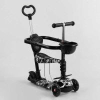 Самокат_5в1_S_0203_(1)_Best_Scooter_АБСТРАКЦИЯ_с_защитным_бампером_PU_колеса_ПОДСВЕТКА__КОЛЕС_в_коро