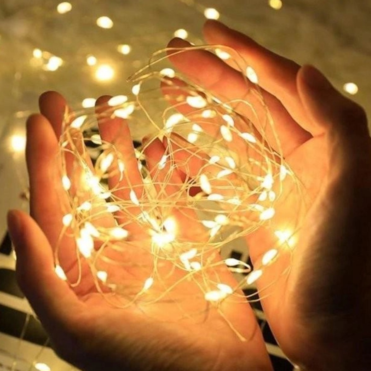 Гірлянда новорічна на батарейках Xmas "Крапля роси" 3 м (7739) Теплий білий