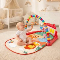 Игровой развивающий музыкальный коврик для младенцев Play Mat с дугой и пианино (971)