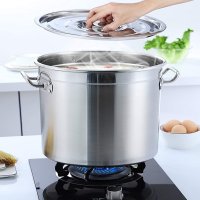 Кастрюля большая 20 литров A-PLUS с нержавеющей пищевой стали A-PLUS (2219-20L) Капсульное дно