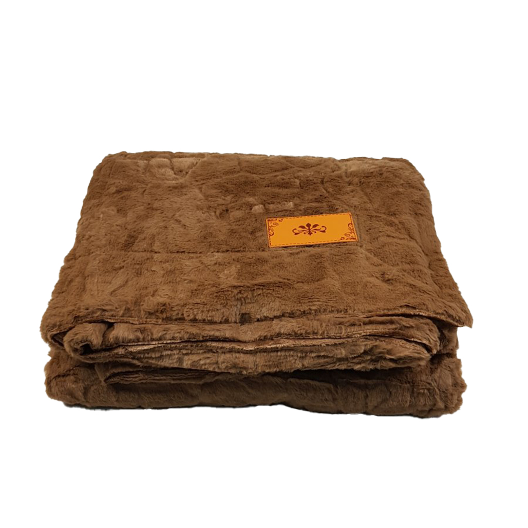 Плед покривало шиншилу HOME TEXTILES мікрофібра 220 х 240 (34650) Коричневий