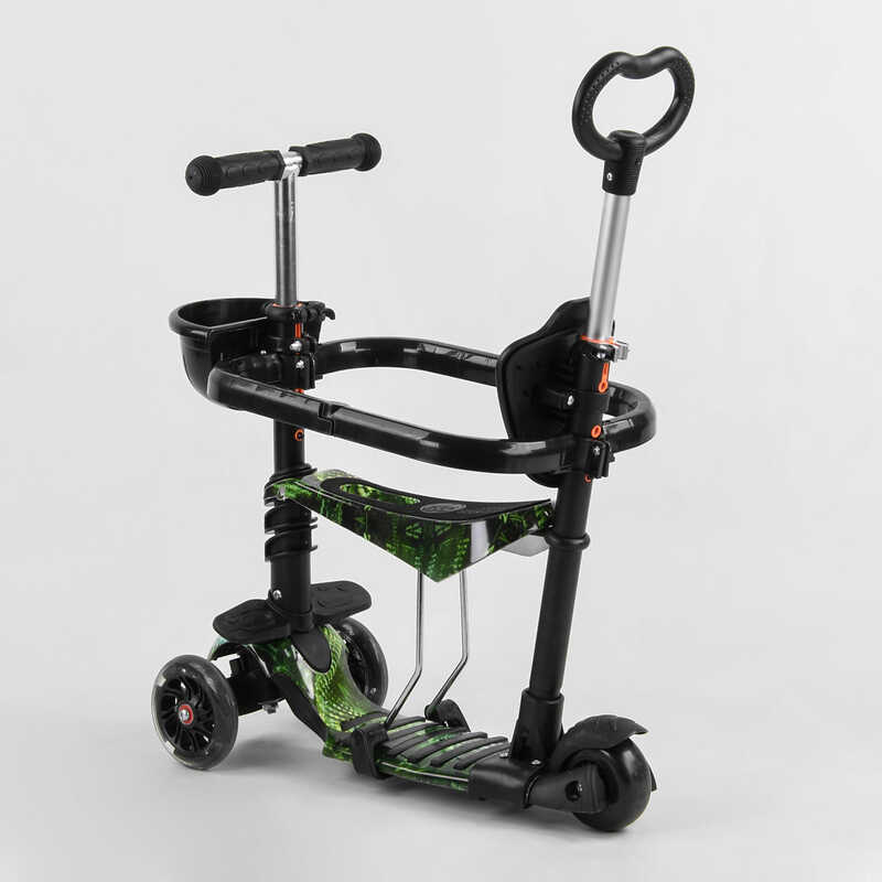 Самокат_5в1_S_9358_(1)_Best_Scooter_АБСТРАКЦИЯ_с_защитным_бампером_PU_колеса_ПОДСВЕТКА__КОЛЕС_в_коро