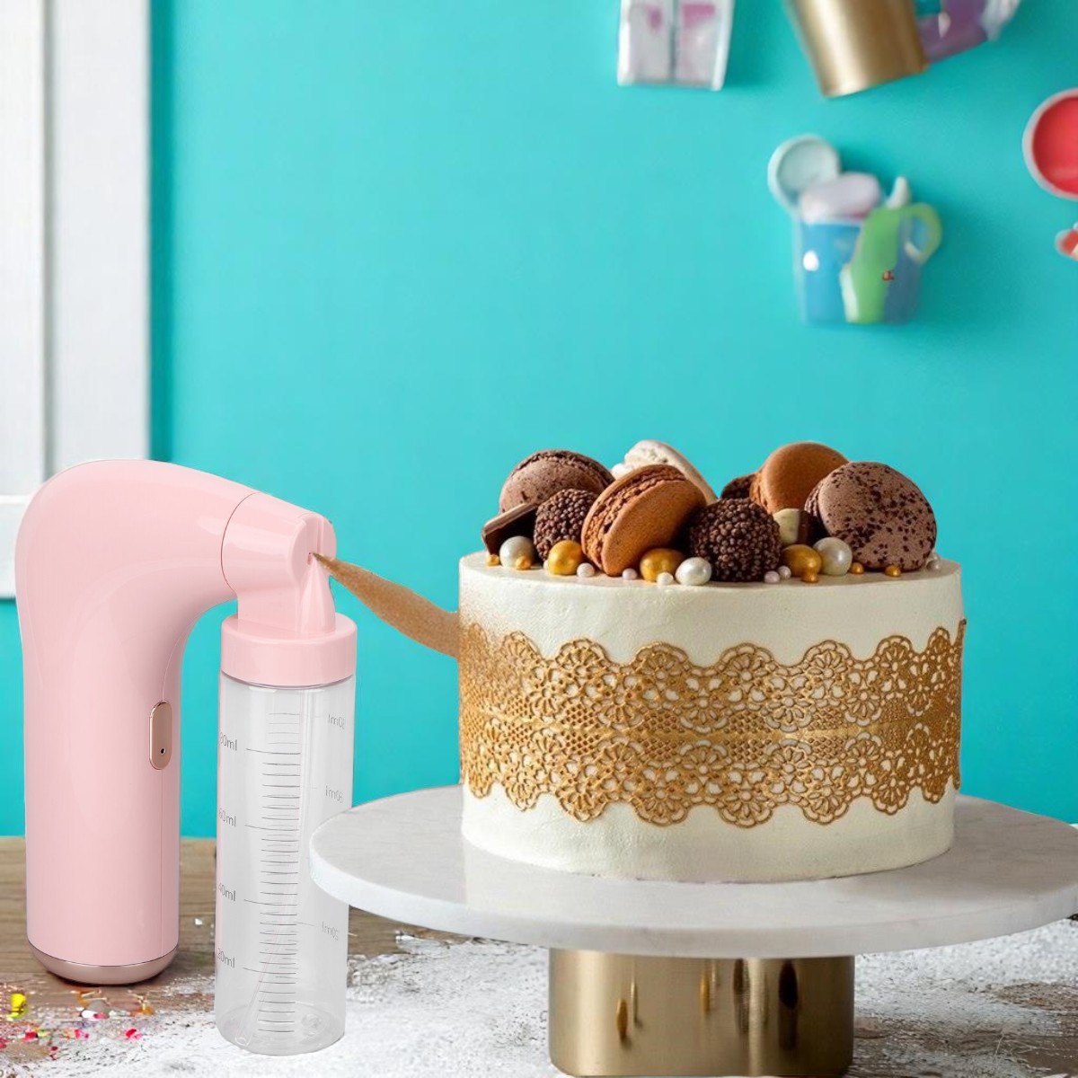 Беспроводной кондитерский аэрограф для декорирования тортов Airbrush Cake (R97292)