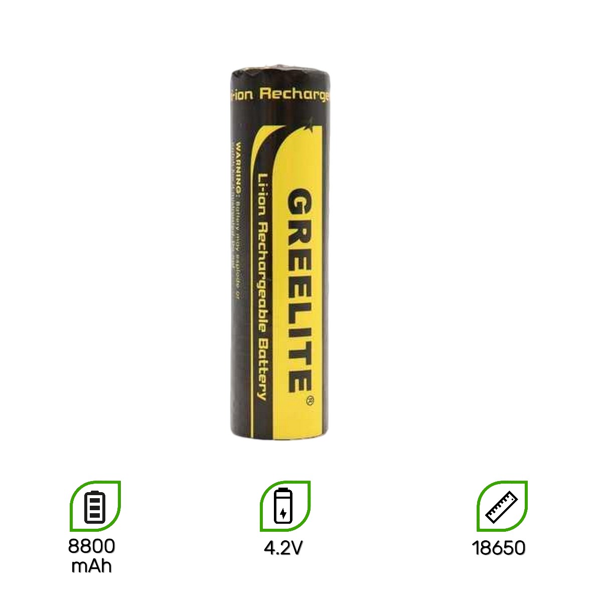 Аккумулятор X-BALOG 18650 mAh Black Greelite