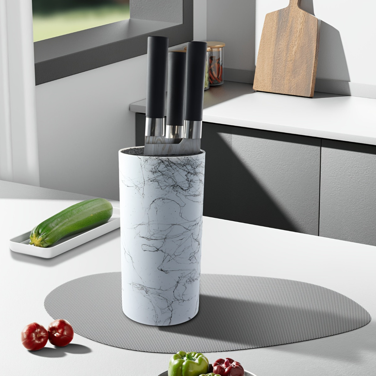Подставка для ножей универсальная Marble 11 х 22 см (R41391)