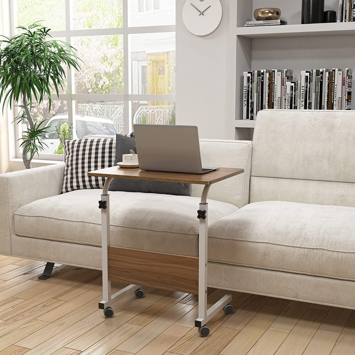 Стол компьютерный на колесиках с регулировкой высоты Laptop Table 80 х 40 х 69-90 см (M50264M-BR)