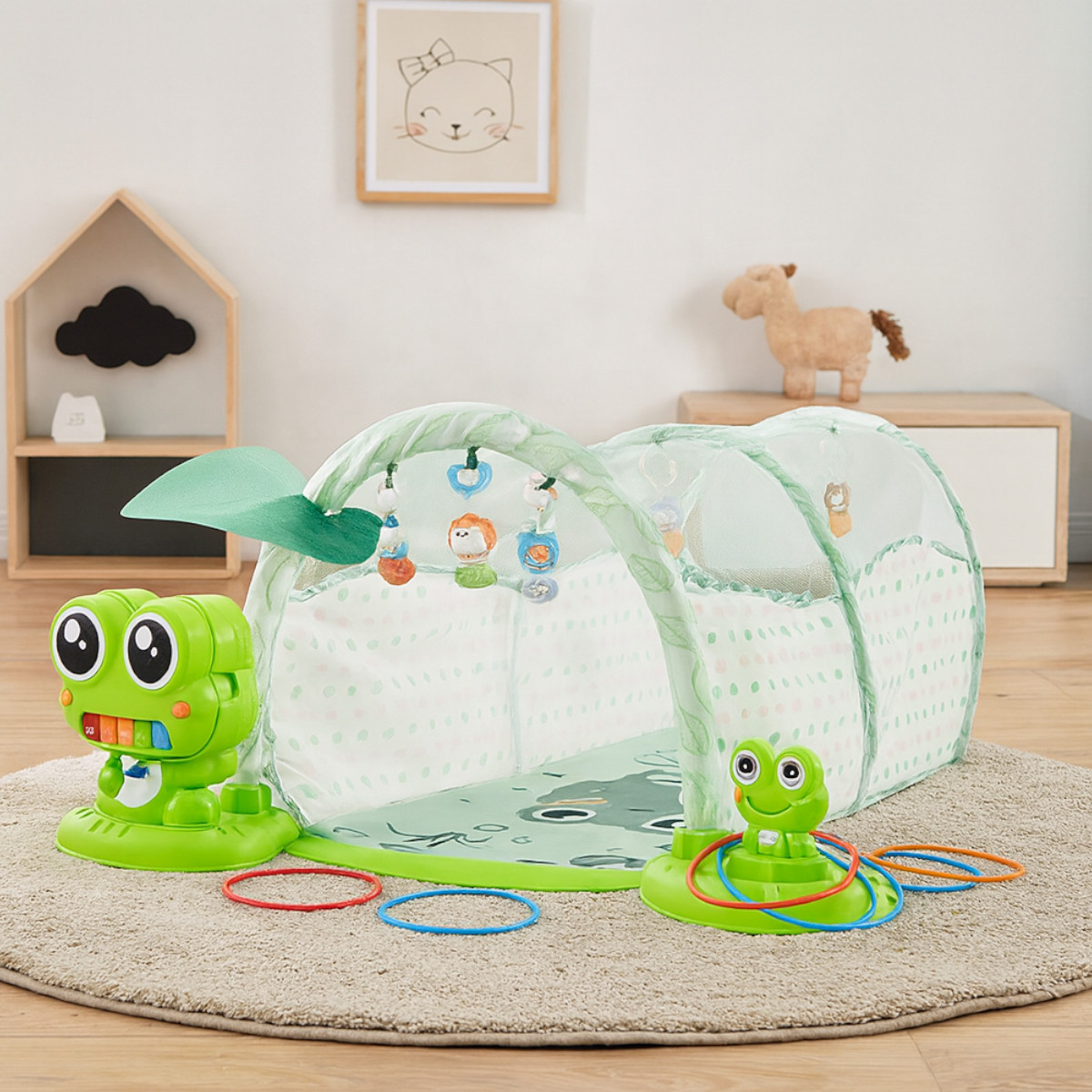 Игровой туннель для детей Tunnel Tents с музыкой, подсветкой, игра с кольцами (YK 7017 A)