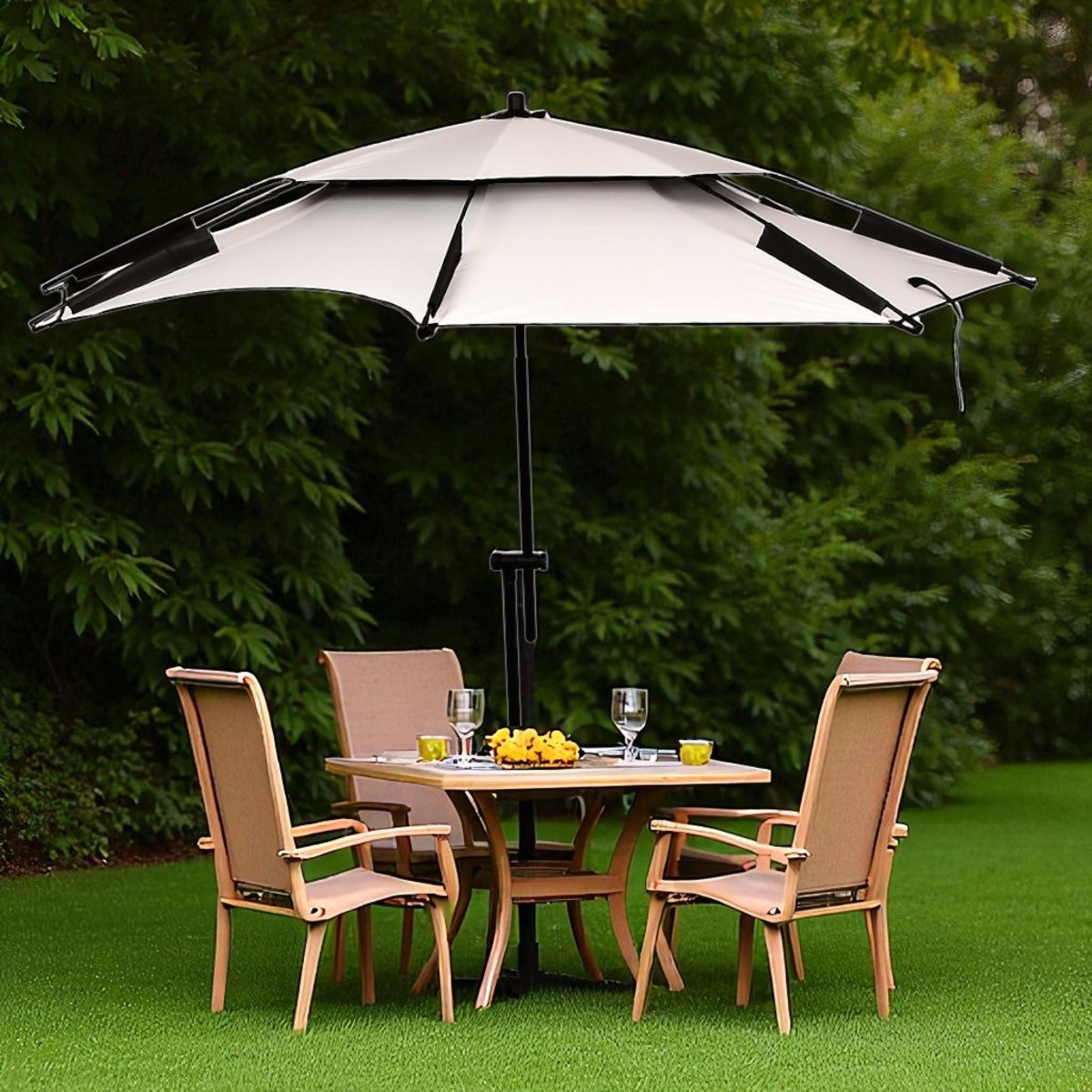Зонт пляжный садовый рыбацкий антиветер с наклоном Outdoor Umbrella 2 м (MH-5470)