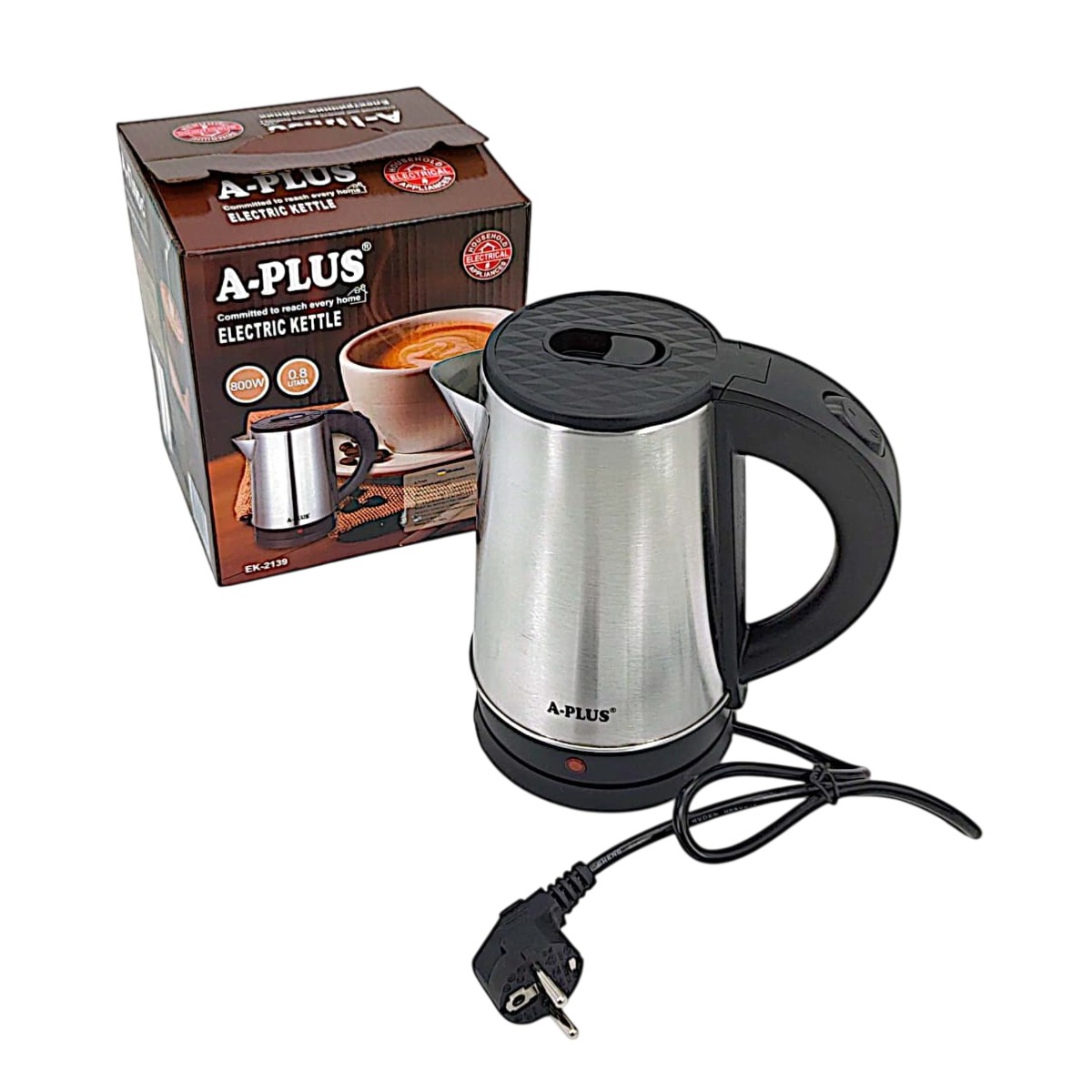 Электрочайник из нержавеющей стали A-PLUS 0.8 л (2139) 