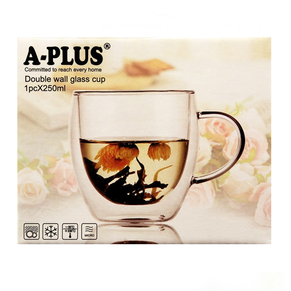 Чашка с двойными стенками A-PLUS Сapuchino 250 мл (7011 GB)