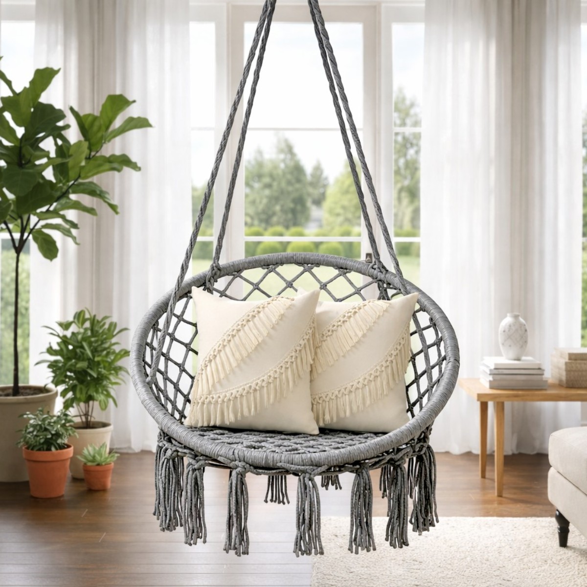Кресло подвесное бразилийское качели гамак Hanging Chair 60 х 80 х 120 см (6080)