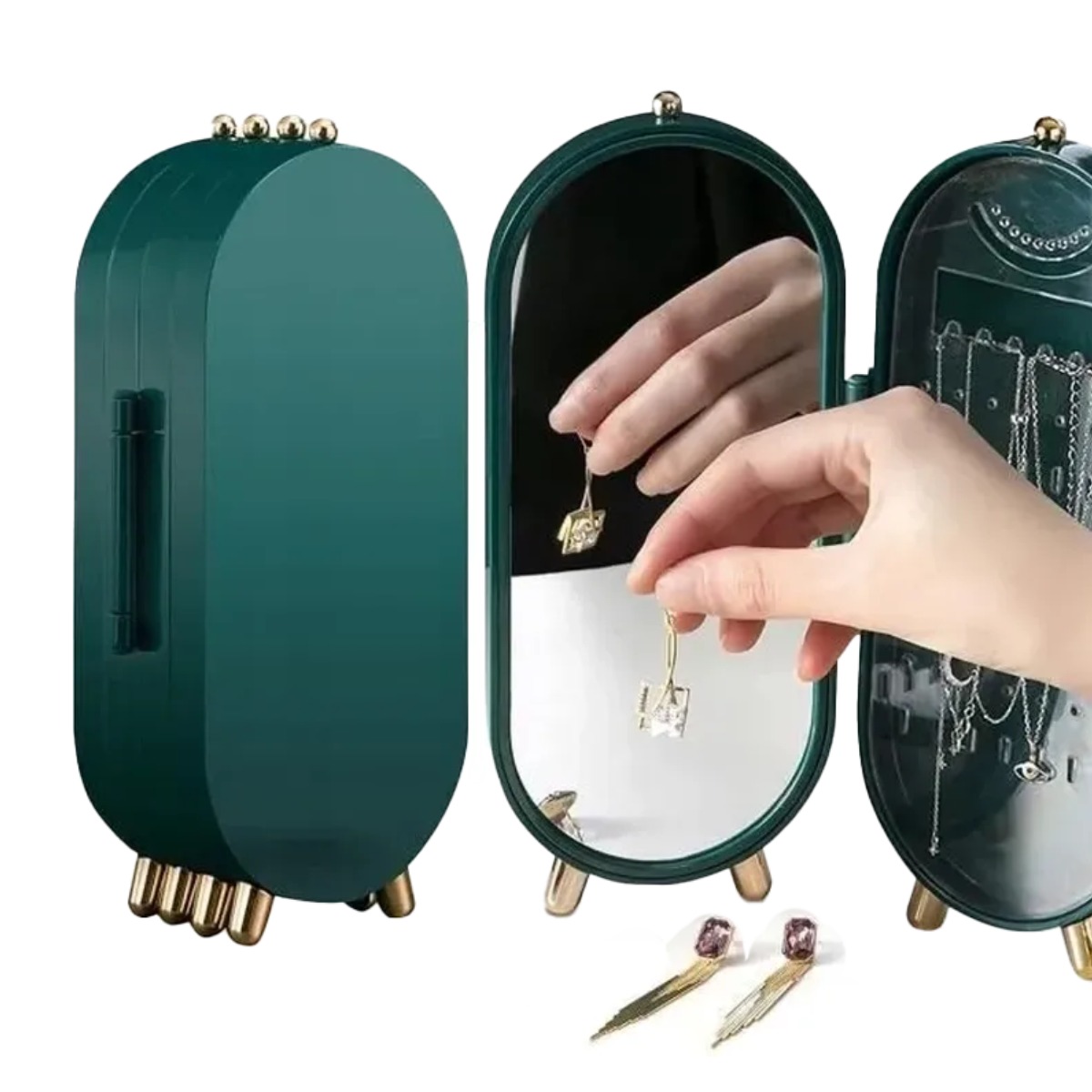 Скринька із дзеркалом для зберігання ювелірних прикрас Jewelry Storage Box 