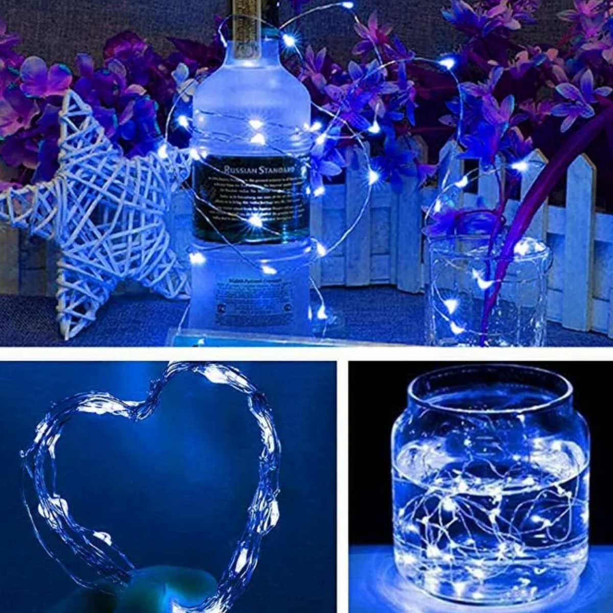 Гирлянда новогодняя LedGO "Роса" 500 Led 50 м (RD213) Синяя