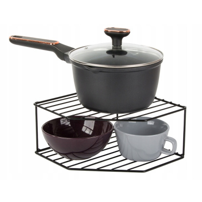 Полка-органайзер кухонная Storage Rack 2 яруса 25 х 25 х 12 см (M50210-S) (Черный)