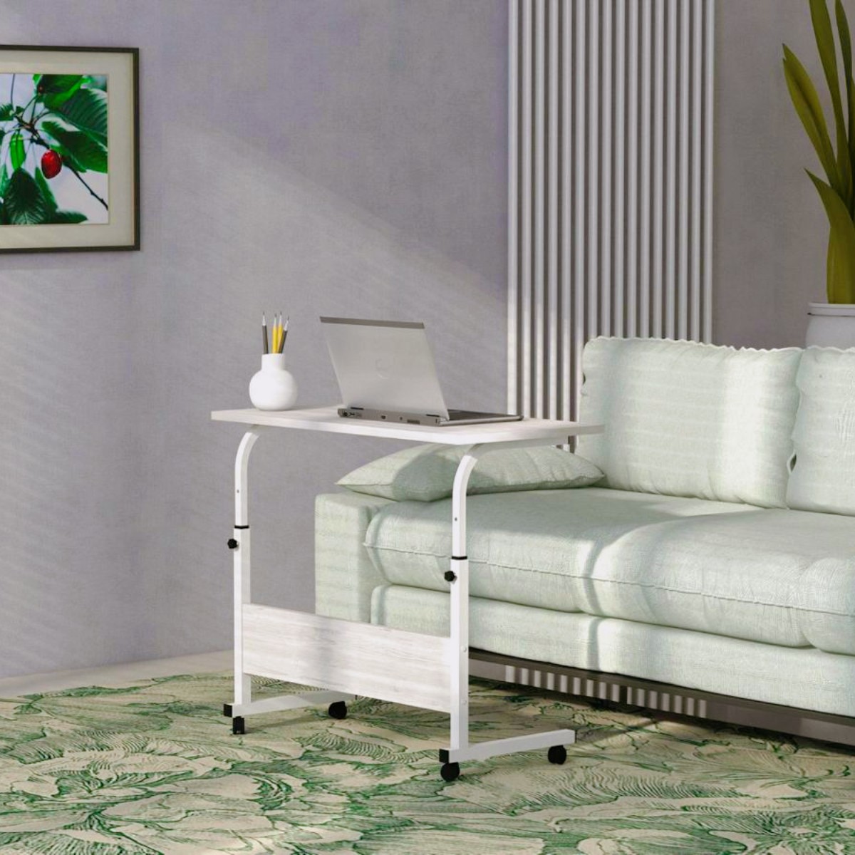Стол компьютерный на колесиках с регулировкой высоты Laptop Table 80 х 40 х 69-90 см (M50264M-BG)