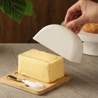 Масленка керамическая BUTTER с бамбуковой подставкой и ножом для масла (7322 JD)