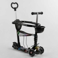 Самокат_5в1_S_8466_(1)_Best_Scooter_АБСТРАКЦИЯ_с_защитным_бампером_PU_колеса_ПОДСВЕТКА__КОЛЕС_в_коро