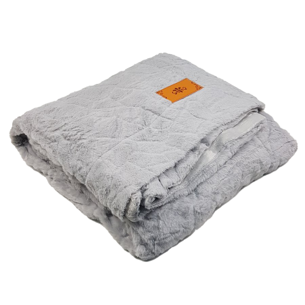 Плед покривало шиншилу HOME TEXTILES мікрофібра 220 х 240 (23285) Сірий