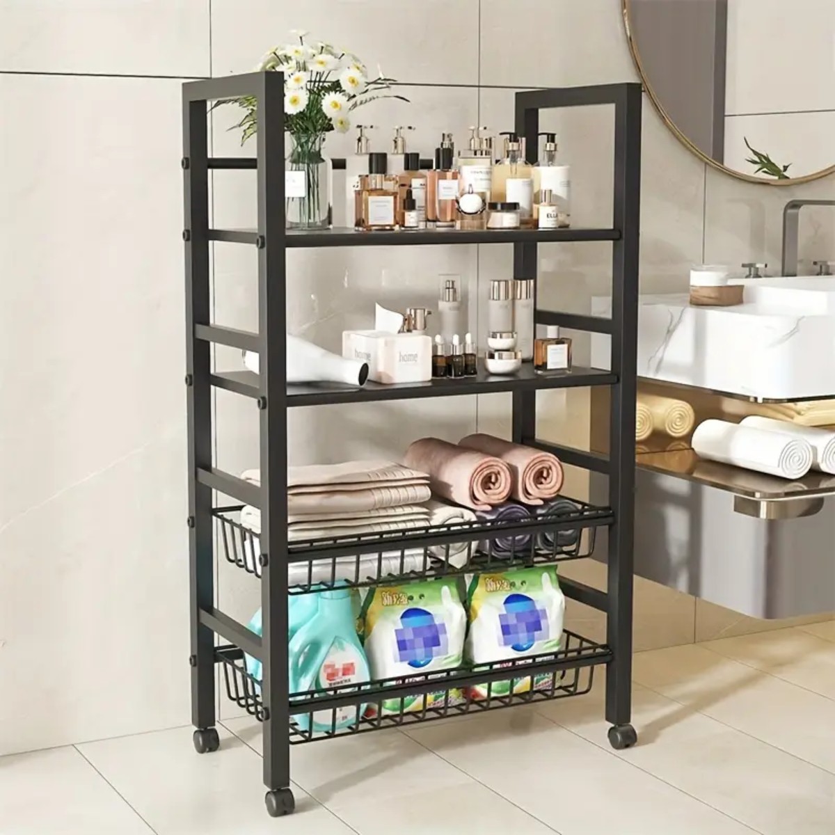Етажерка на колесах Modern Home "Strong Single" 50 х 32 х 102 см (M50280-S)