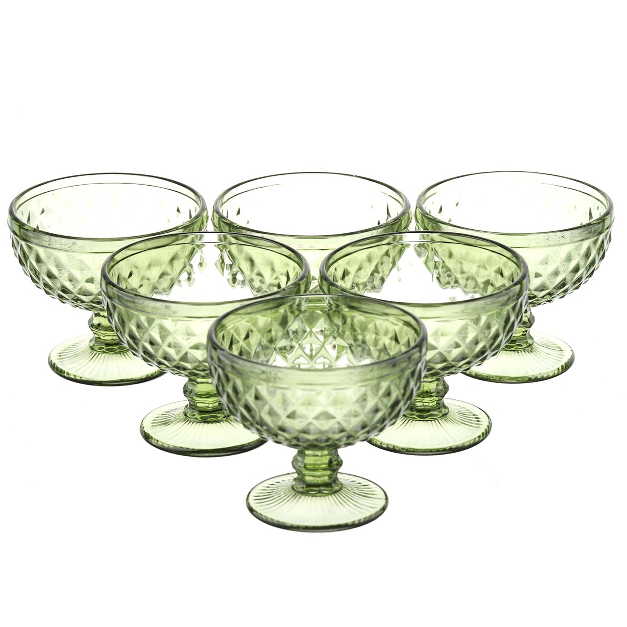 Креманки набір для морозива Garbo Glassware 300 мл 6 шт (2610DZS/Green)