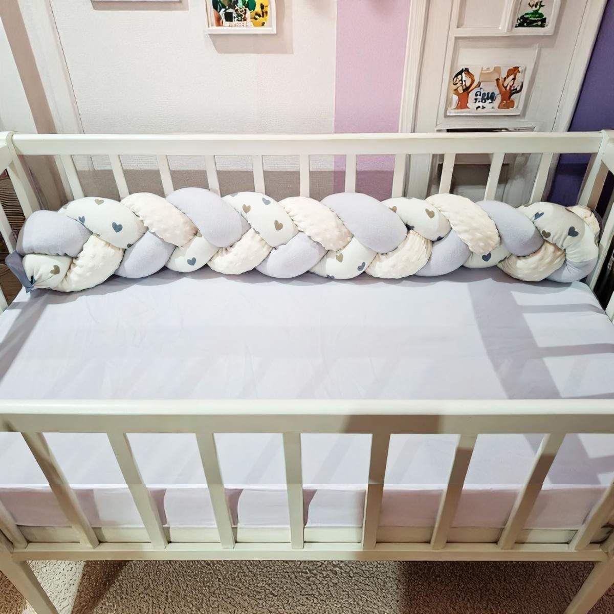 Бортик в детскую кроватку Bimbo "Косичка" 120 х 18 см (60633)