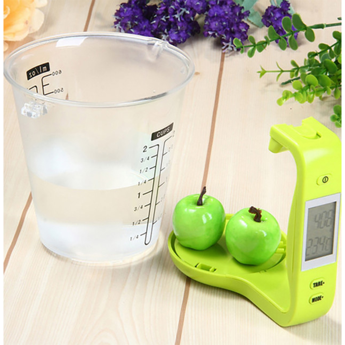 Весы кухонные с мерным стакан Digital Scale With Measuring Cup (600 DS) (Салатовый)