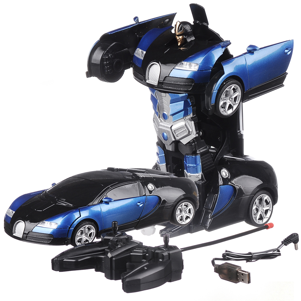 Машинка Трансформер Bugatti Robot Car с пультом