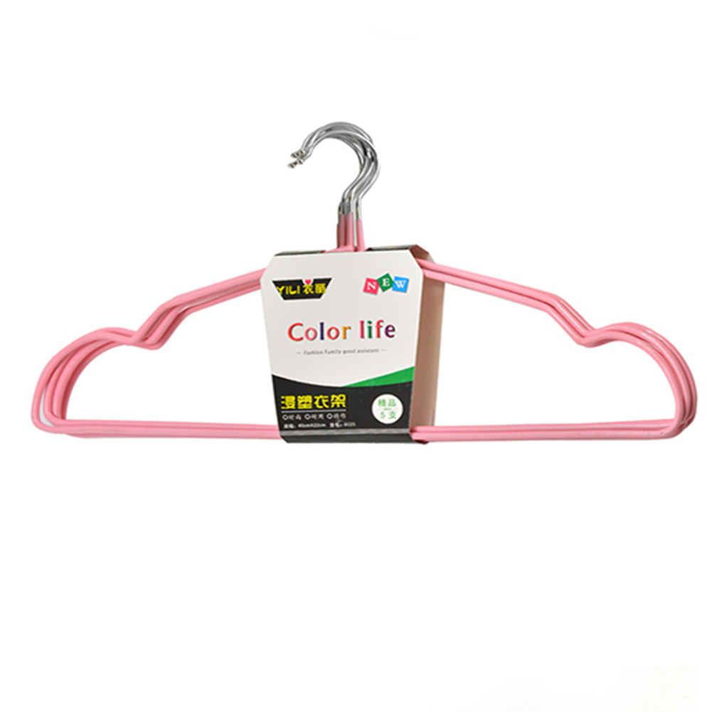 Вішалка для одягу Color life 40 см 5 шт (R85364) Просиликонена