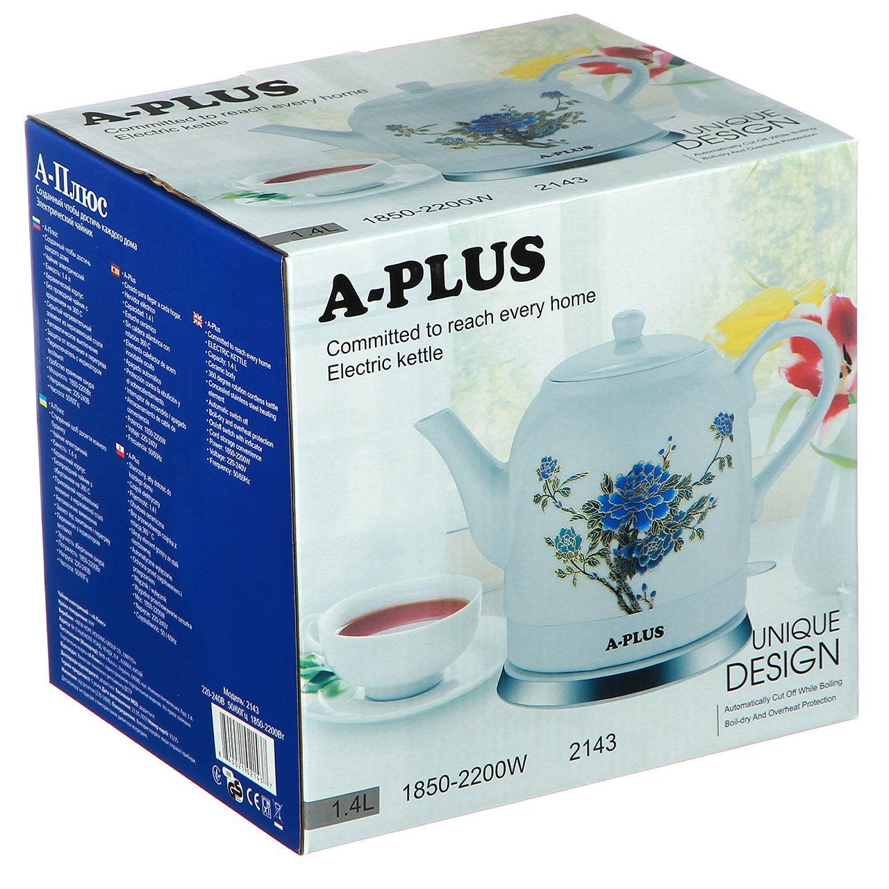 Електрочайник керамічний A-PLUS 1.4 л (2143)
