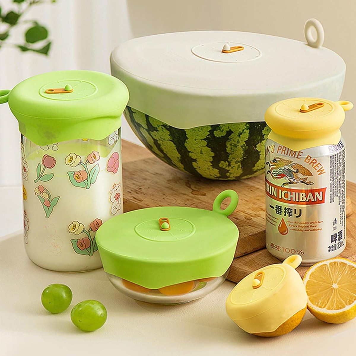 Набор силиконовых крышек для хранения продуктов Silicone Universal Lid 3 шт 18/10/6.5 см (R93850)