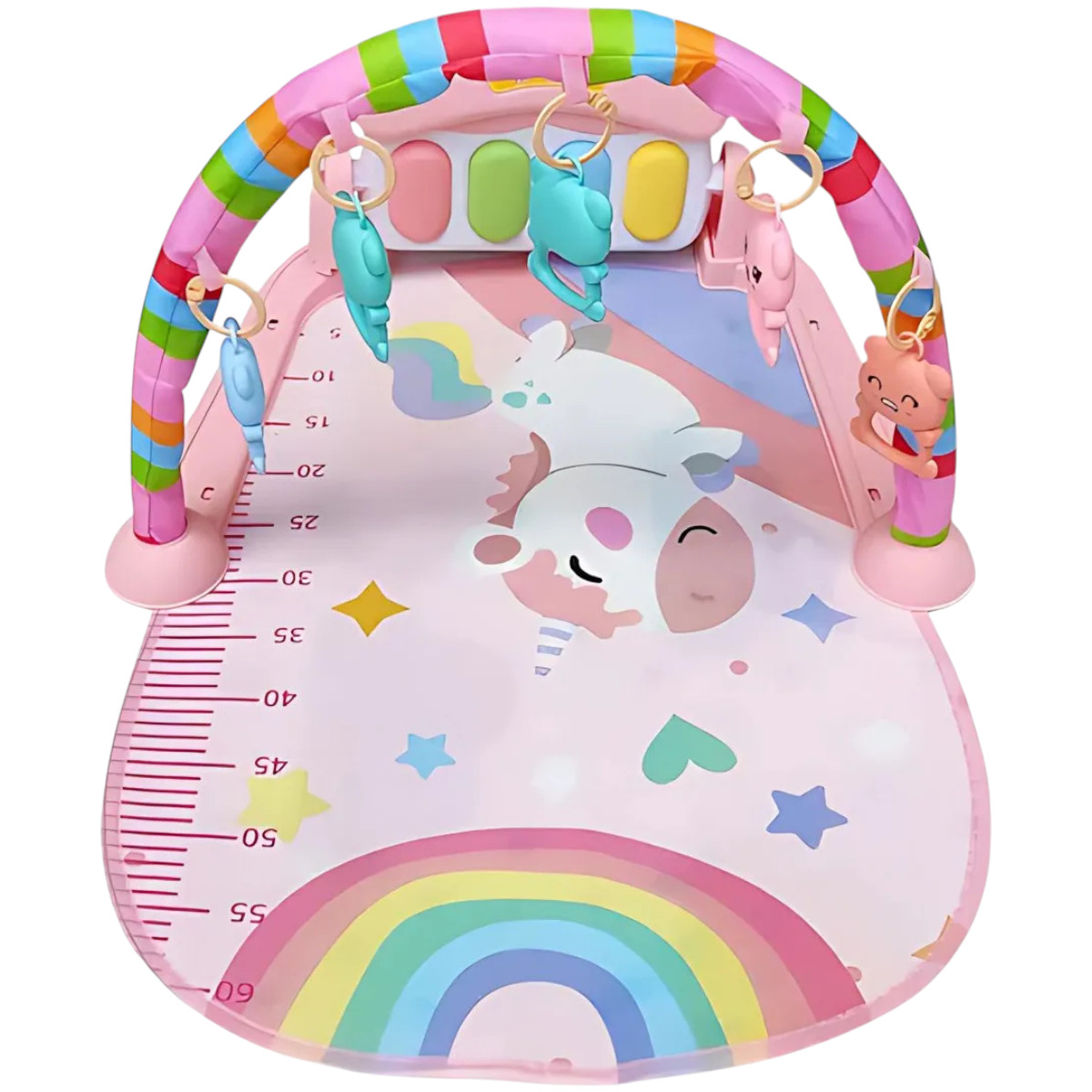 Розвиваючий килимок для дітей Baby Piano Gym з дугою, піаніно та підвісками (8808-2)