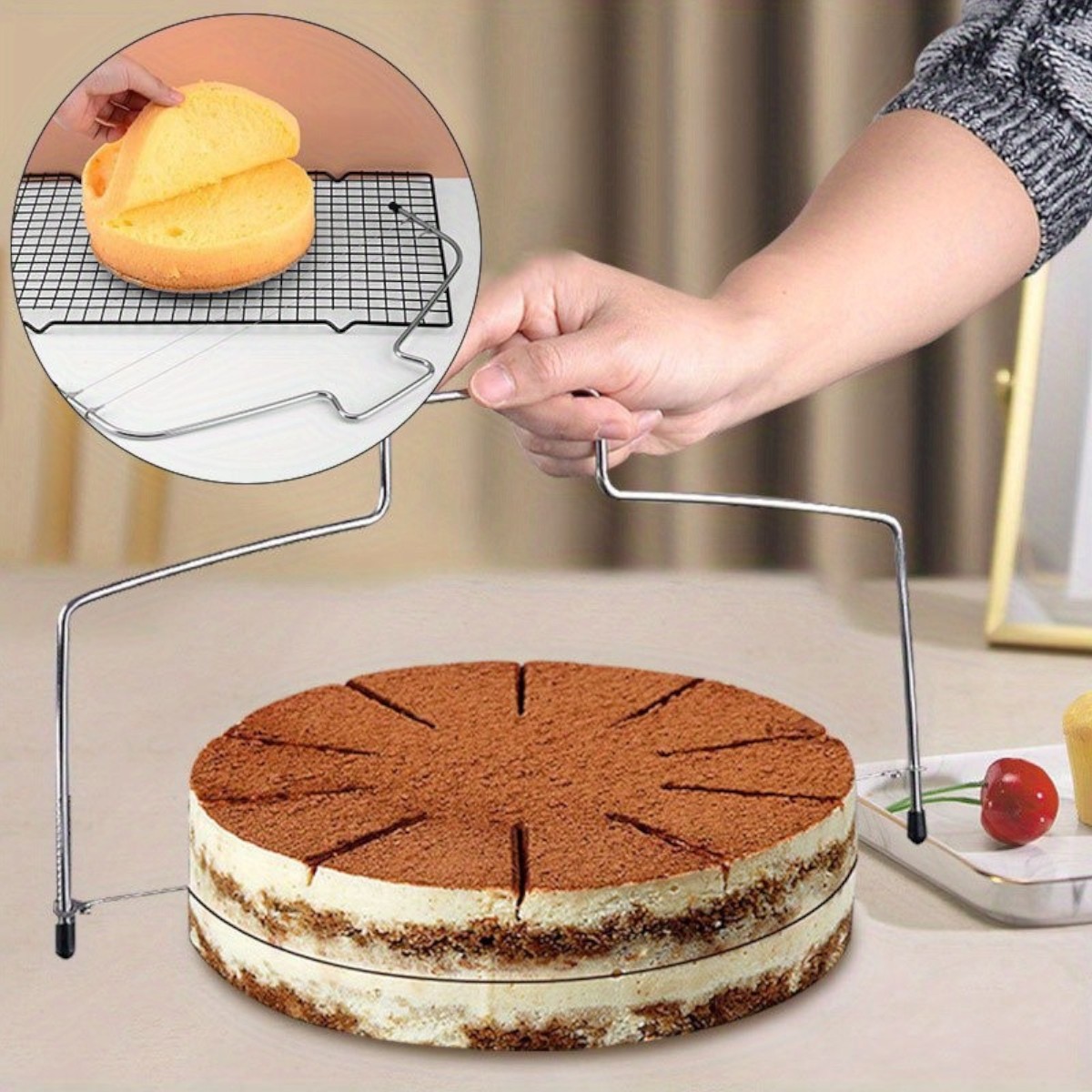 Струна для нарезки бисквита Cake Cutter кондитерский струнный нож, лезвие для нарезки коржей
